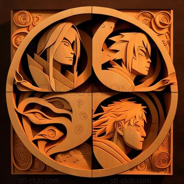 3D model Four of Sound from Naruto (STL)